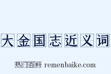 大金国志近义词是什么意思的图片